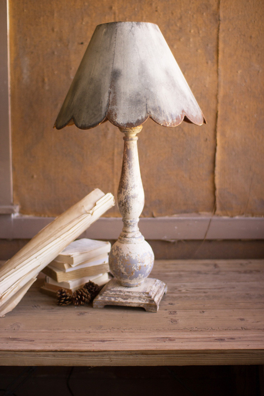 scalloped metal shade