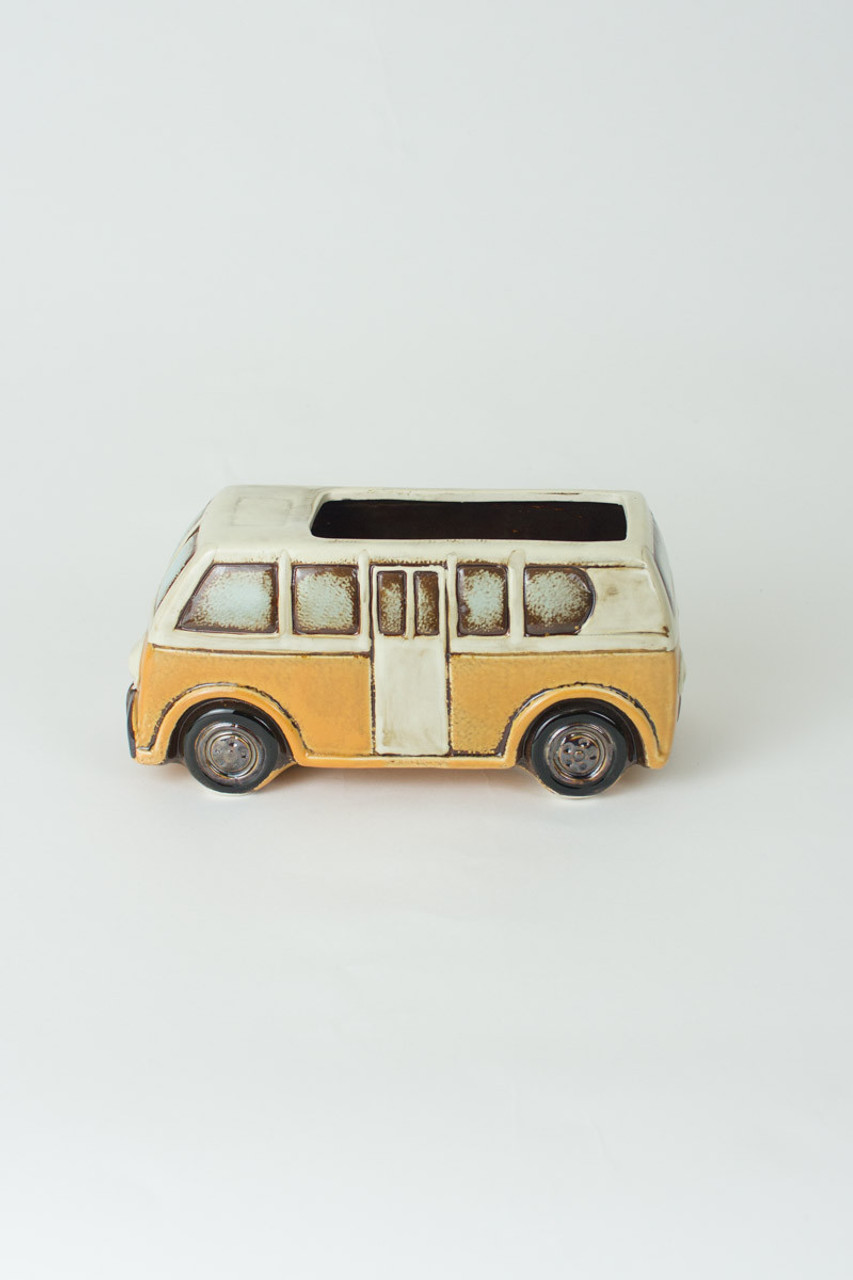 Ceramic Yellow Van Planter