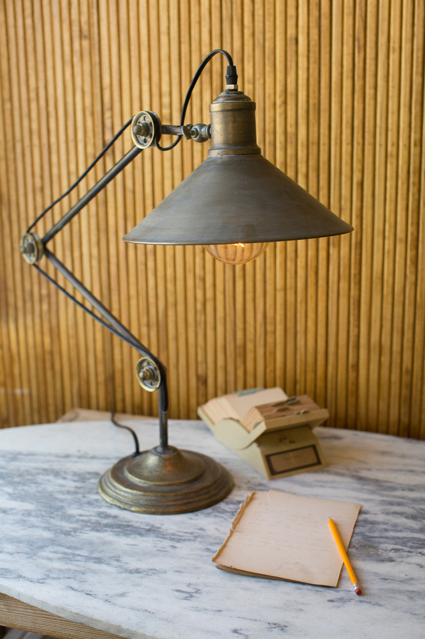 Rustic Metal Desktop Lamp