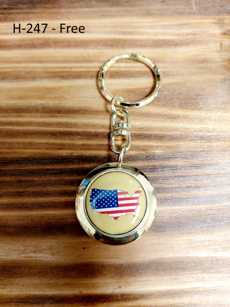 H-247 - United States Outline Key Chain - Free with Purchase of Any Product from our FREE GIFT WITH PURCHASE Promotional Category