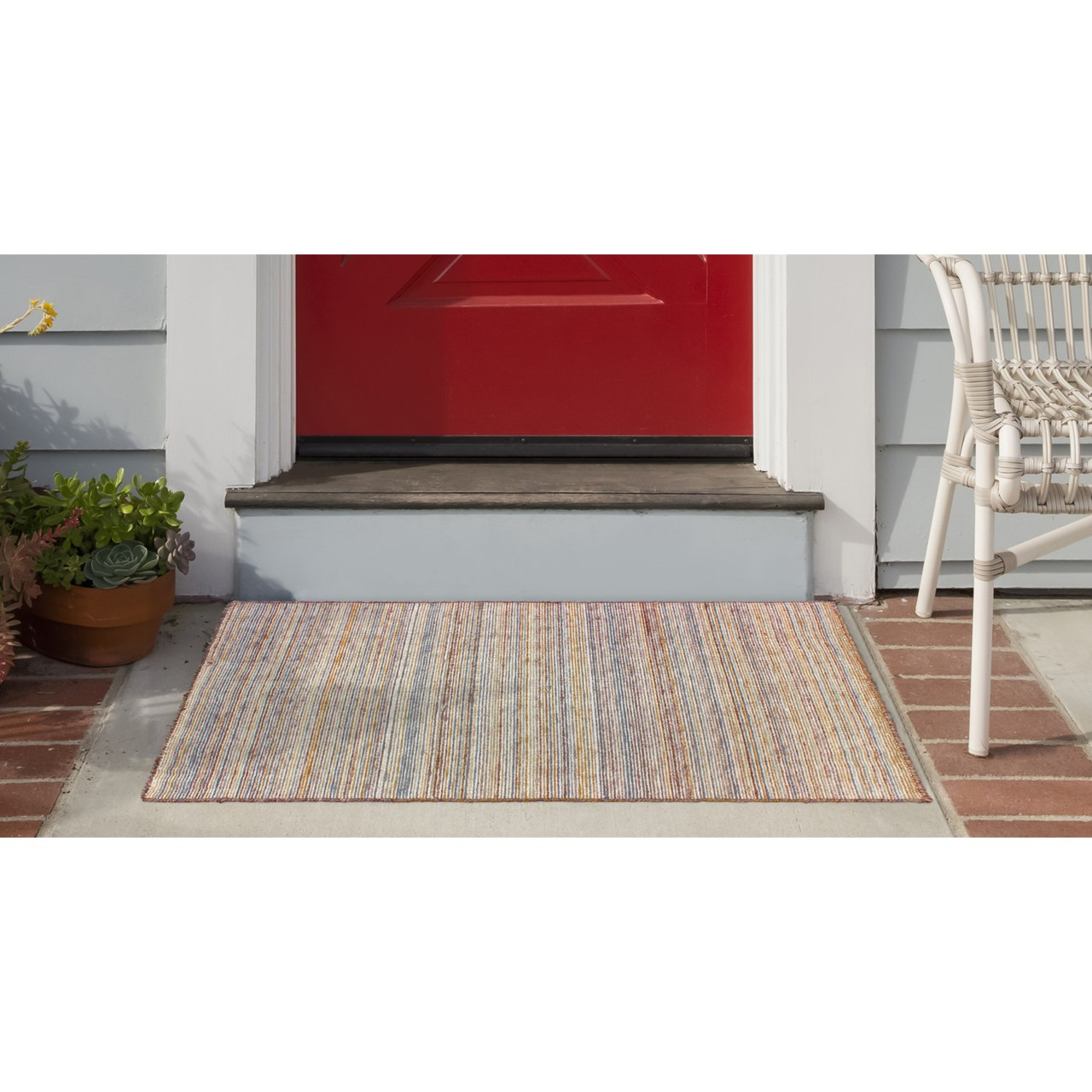 Dakota Stripe Indoor/Outdoor Rug  - Sisal - 6 Sizes