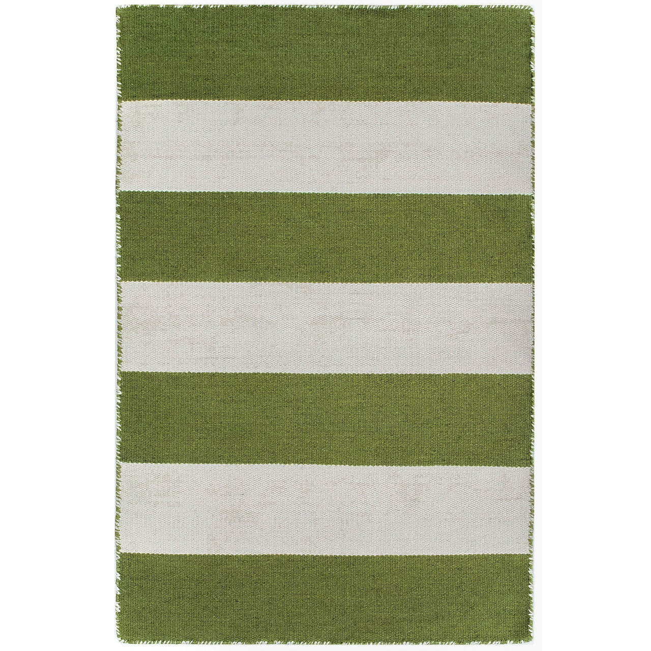 Sorrento Rugby Stripe Indoor/Outdoor Rug - Green - 7 Sizes 