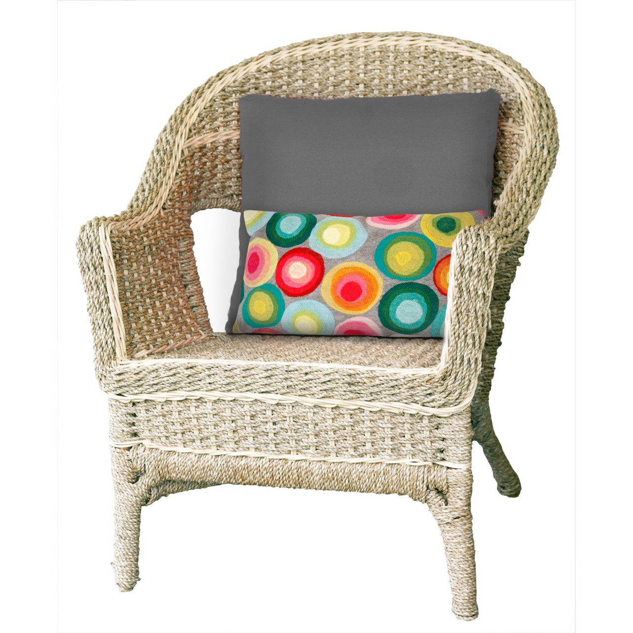 Visions II Multicolored Puddle Dots Indoor/Outdoor Throw Pillows - 2 Sizes Avail