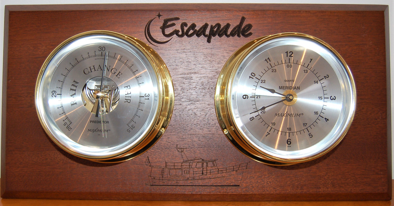 Cronus Time and Tide Clock Instrument - Polished Chrome Case
