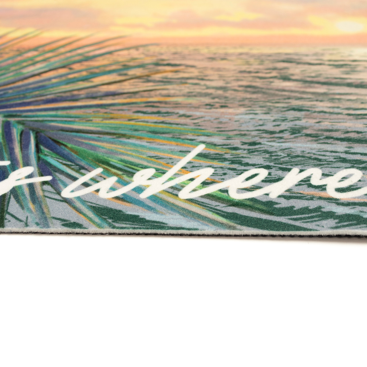 Illusions "Home Is Where the Beach Is" Palms Sunset Indoor/Outdoor Rug - 4 Sizes - Pile