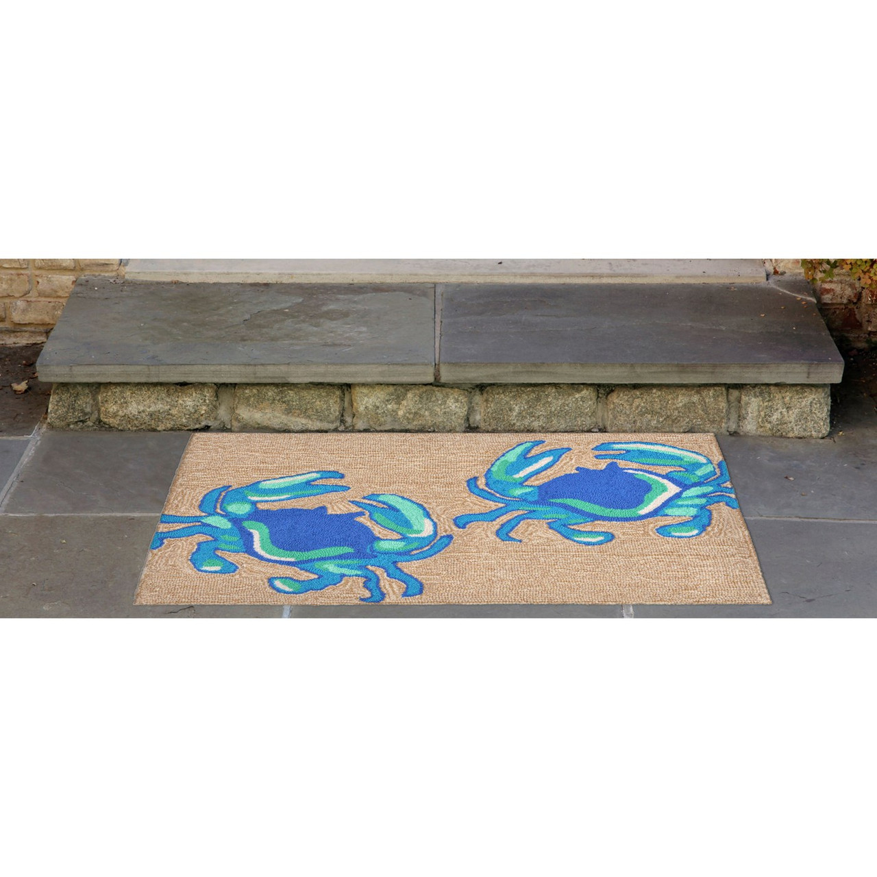 Frontporch Crabs Indoor/Outdoor Rug - Blue - 4 Sizes - Lifestyle