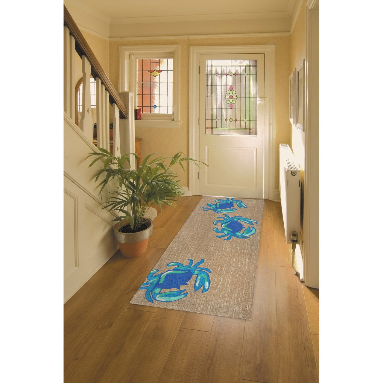 Frontporch Crabs Indoor/Outdoor Rug - Blue - 4 Sizes - Lifestyle