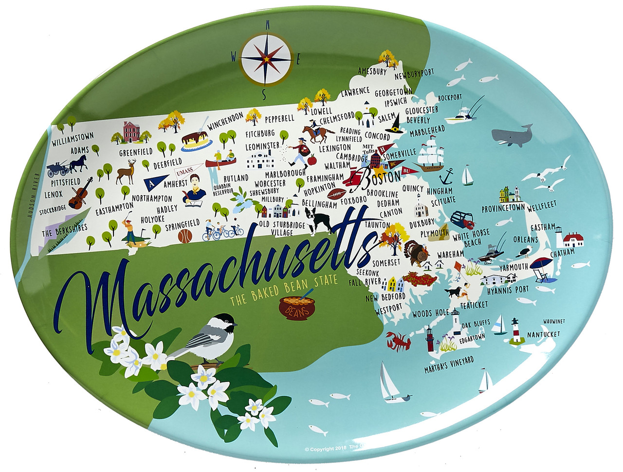 Massachusetts Melamine Platter