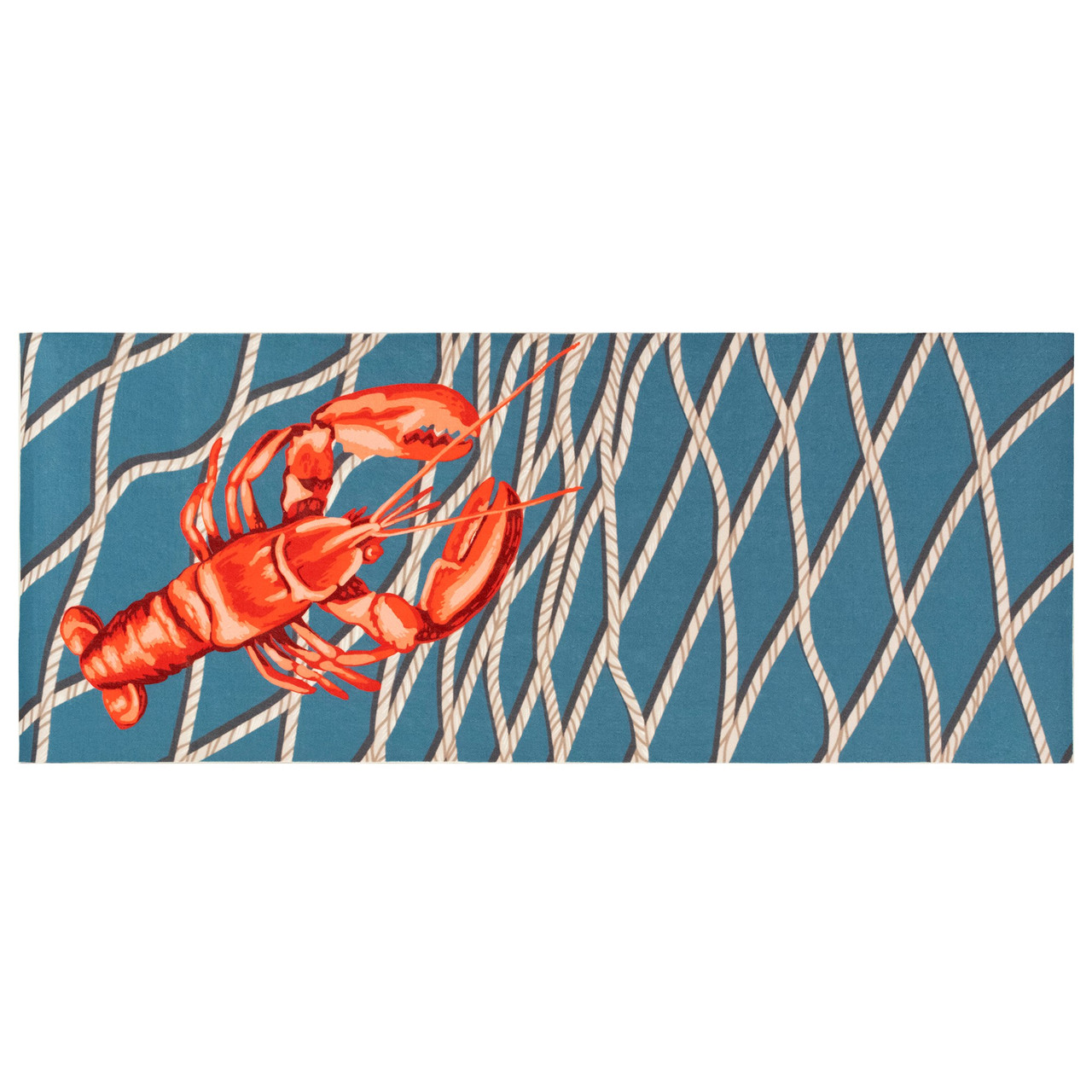 Illusions Lobster Net Indoor/Outdoor Rug - Navy - 4 Sizes