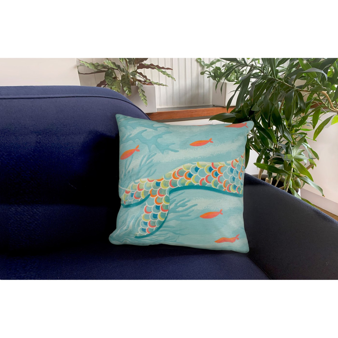 Illusions Mermaid at Heart Indoor/Outdoor Throw Pillow - 18" Square