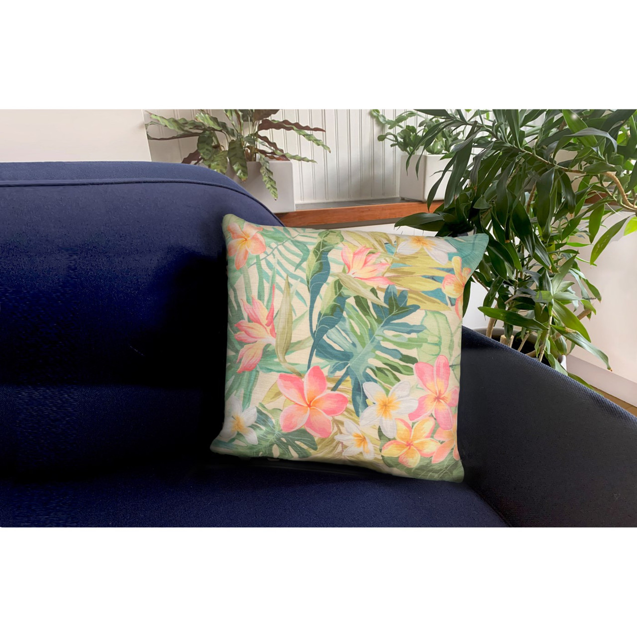  Illusions Paradise Indoor/Outdoor Throw Pillow - Pastel - 18" Square 