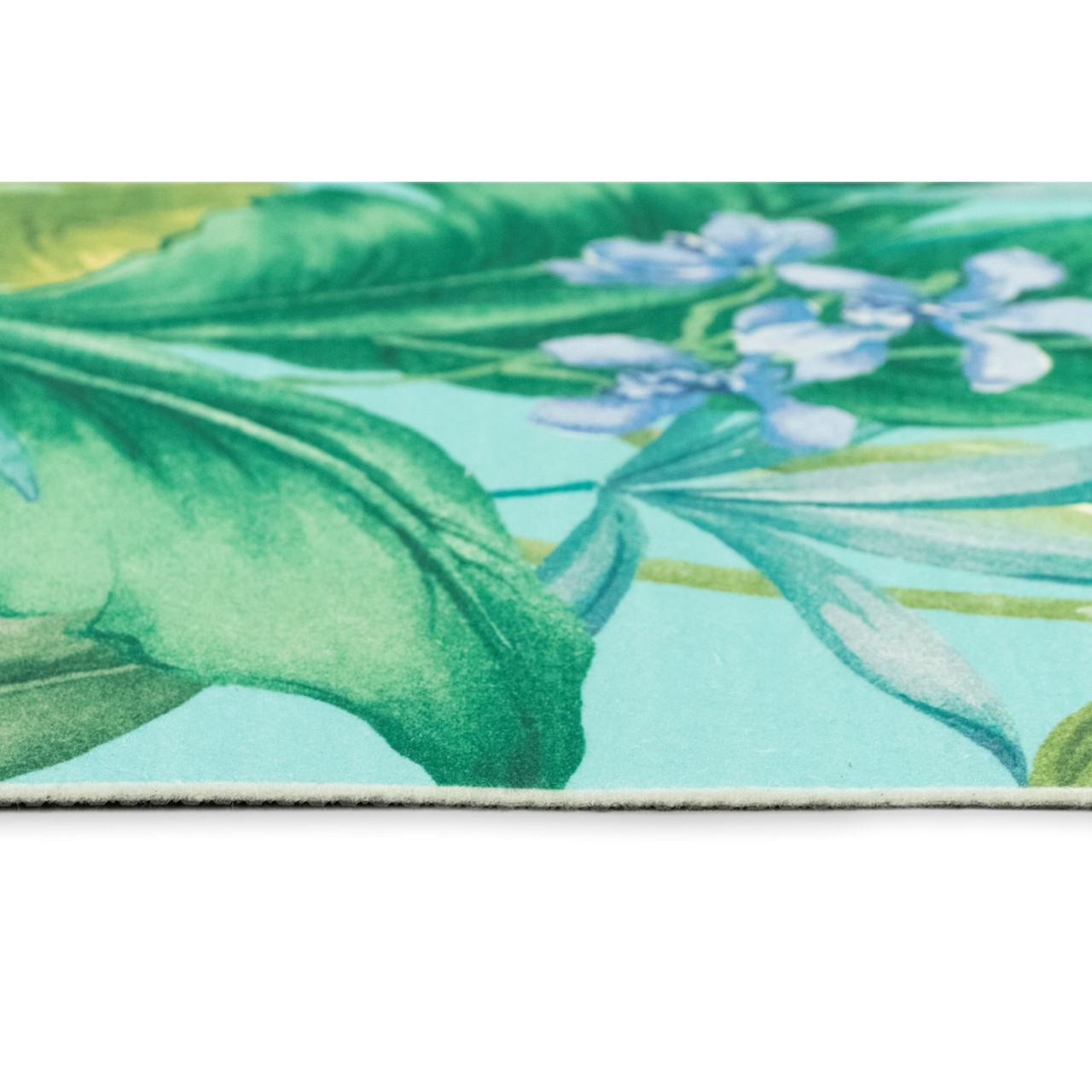 Illusions Tropical Leaf Indoor/Outdoor Rug - Aqua - 6 Sizes - Pile