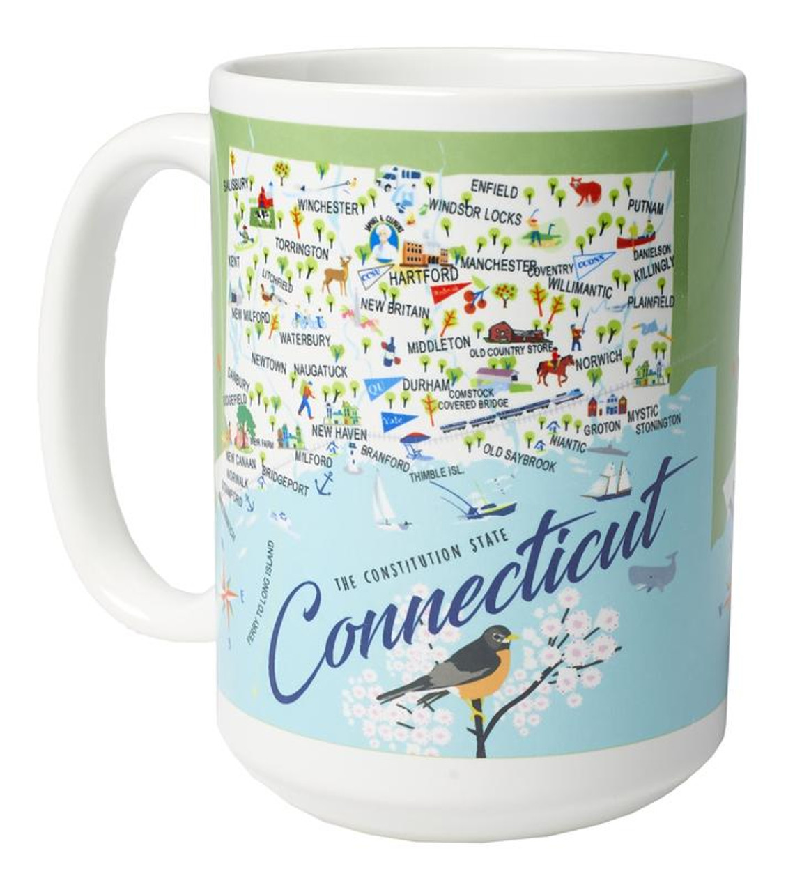 Ceramic Mug - Connecticut - Set of 4