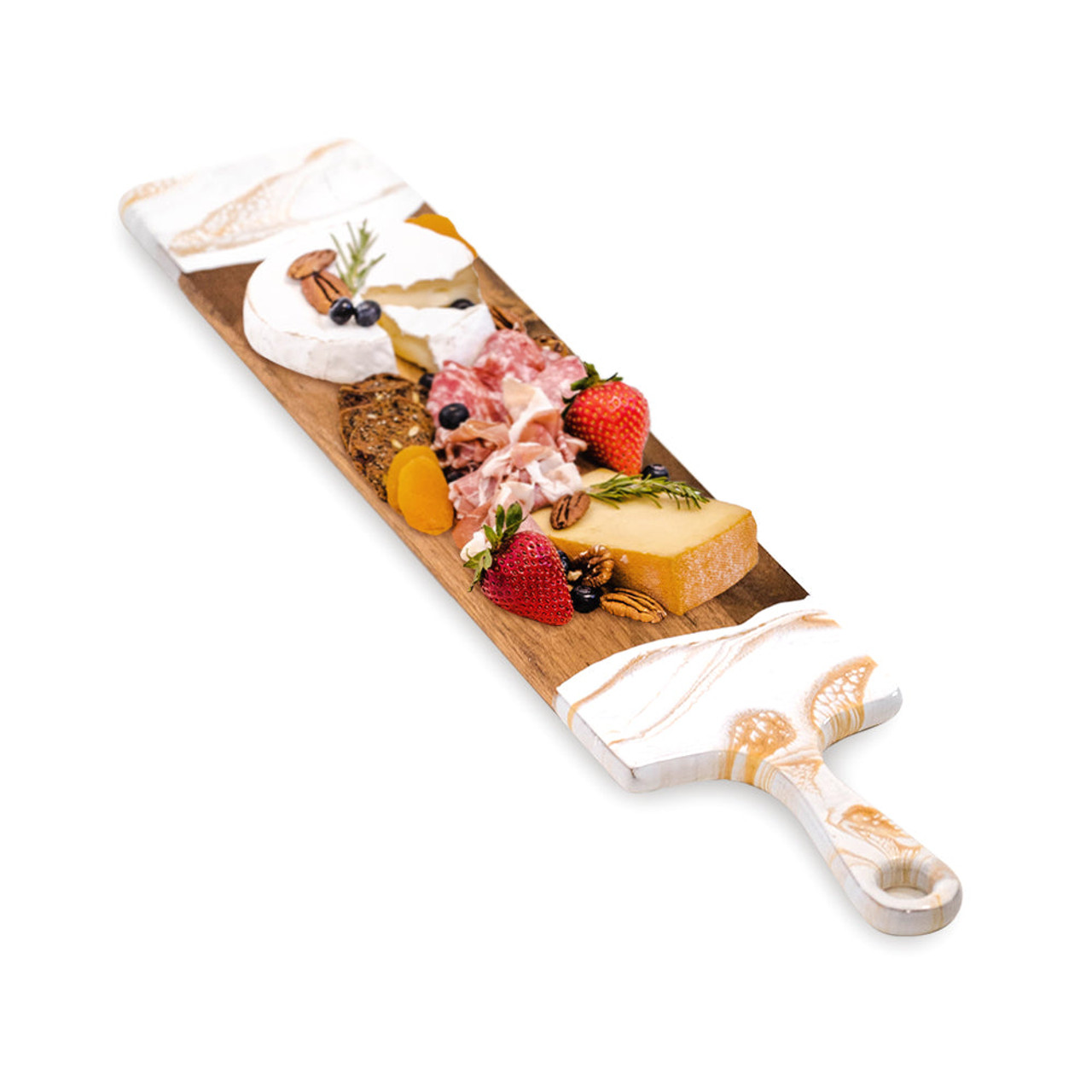 Acacia Baguette Board - White|Grey|Gold (ACB-524-WGG)