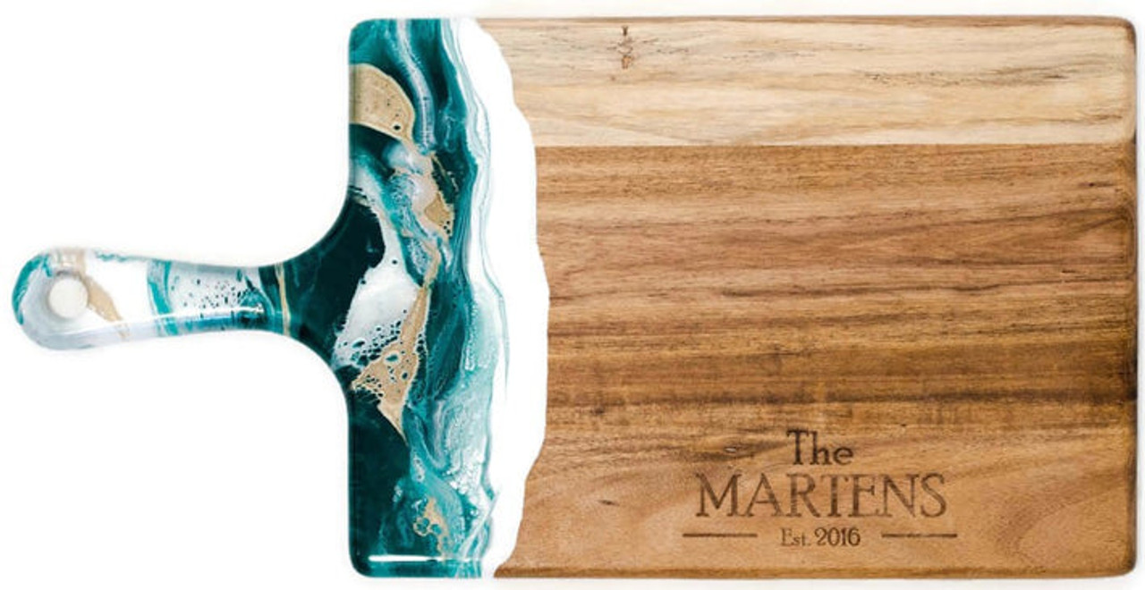 Engraving Example 2
Acacia Cheese Board- XL - Teal|White|Gold (ACB-1524-TWG)