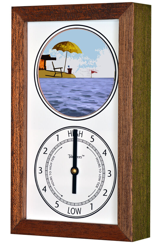Compo Beach Sandcastle (CT) Mechanically Animated Tide Clock