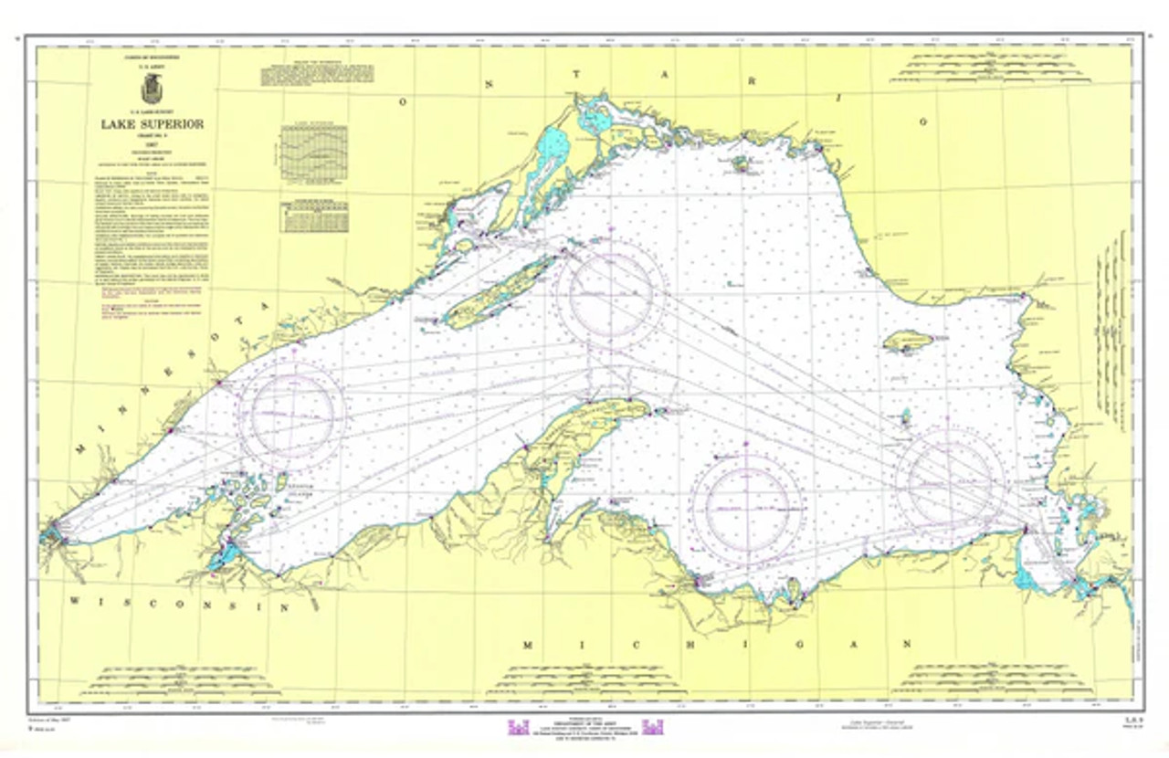 Lake Superior NOAA Nautical Chart Placemats - Set of 4