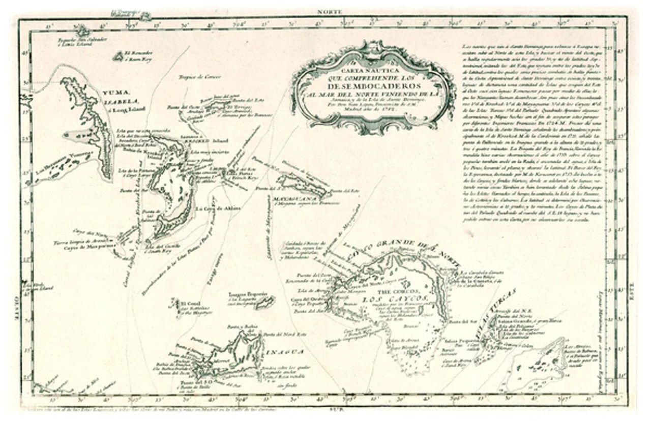 Turks Spanish Map Placemats - Set of 4