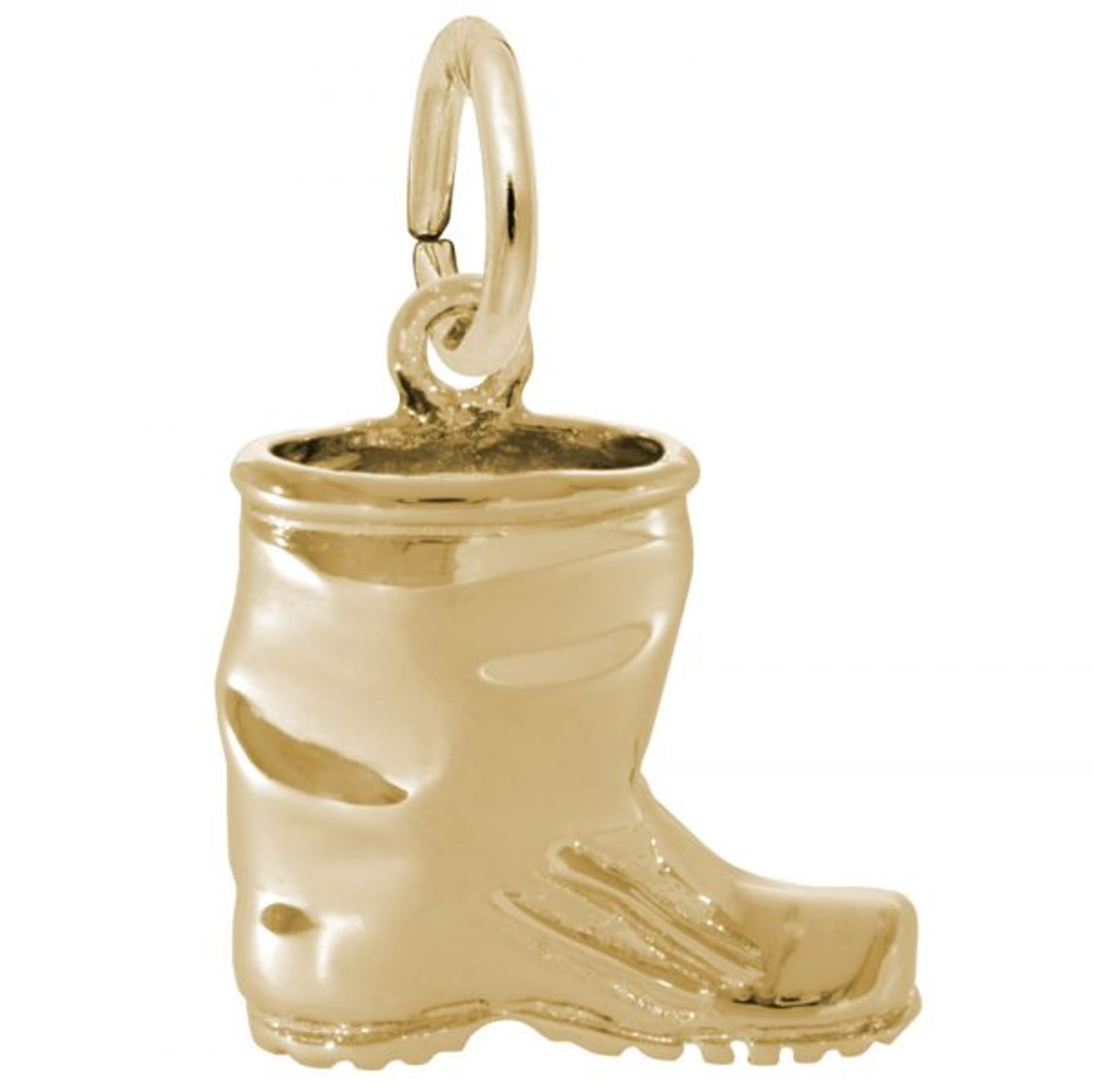 Rubber Galoshes Boot Gold Charm - Gold Plate, 10k Gold, 14k Gold