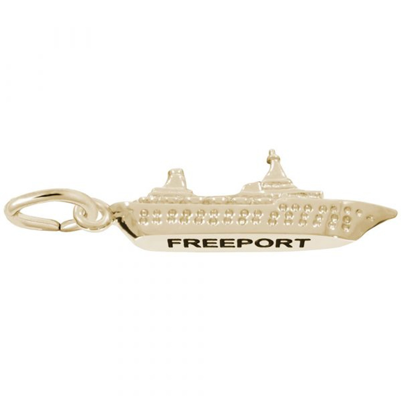 Freeport Cruise Ship 3D Charm - 5 Metals Available