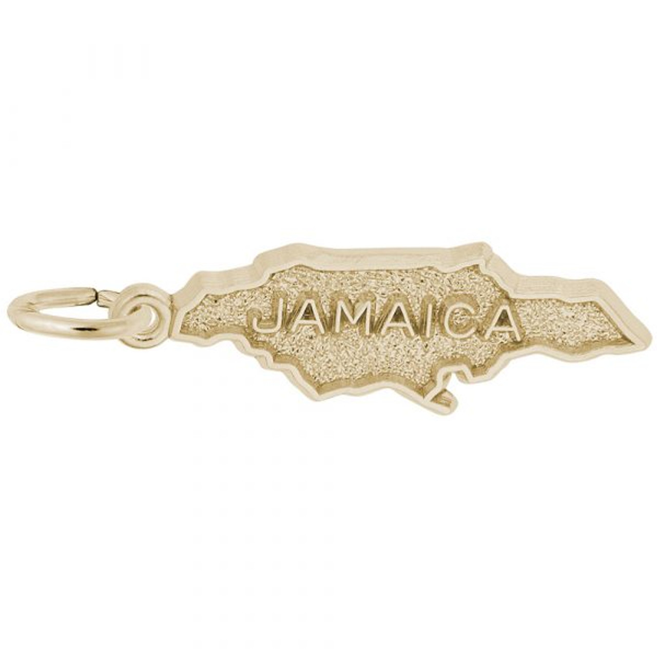 Jamaica Map Gold Charm - Gold Plate, 10k Gold, 14k Gold