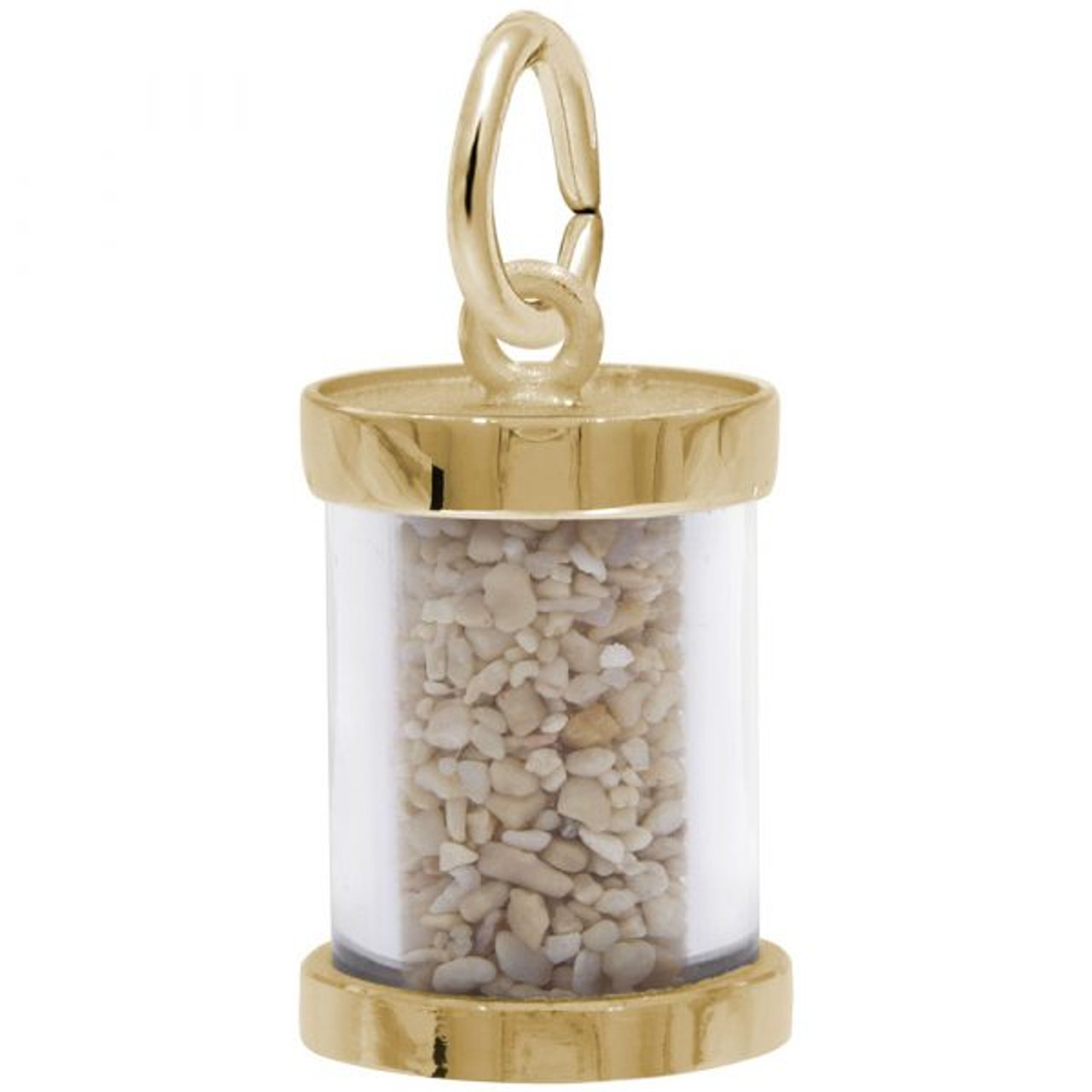 St. Thomas Sand Capsule Gold Charm - Gold Plate, 10k Gold, 14k Gold