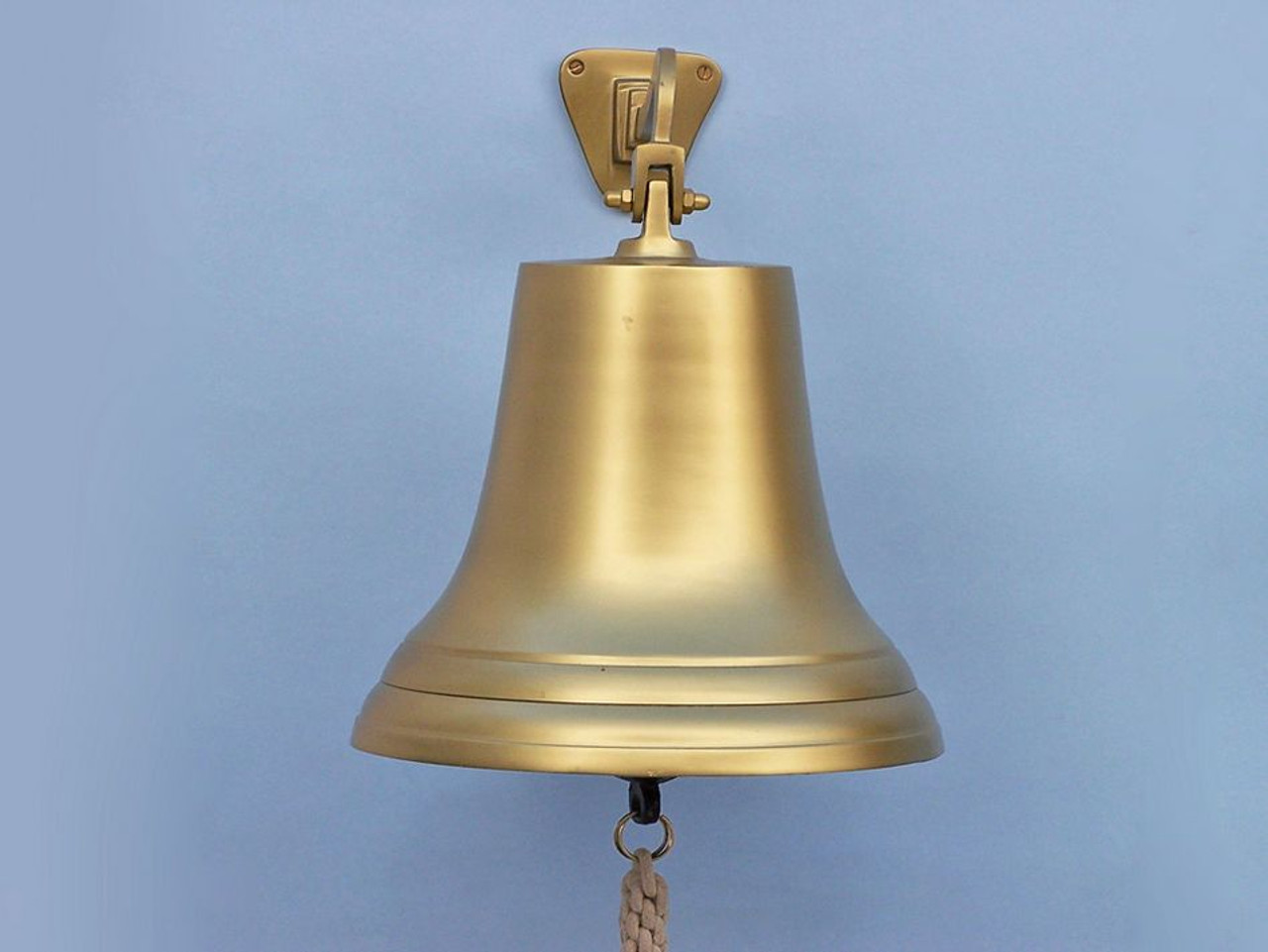 Antique Brass Hanging Ship's Bell 18"