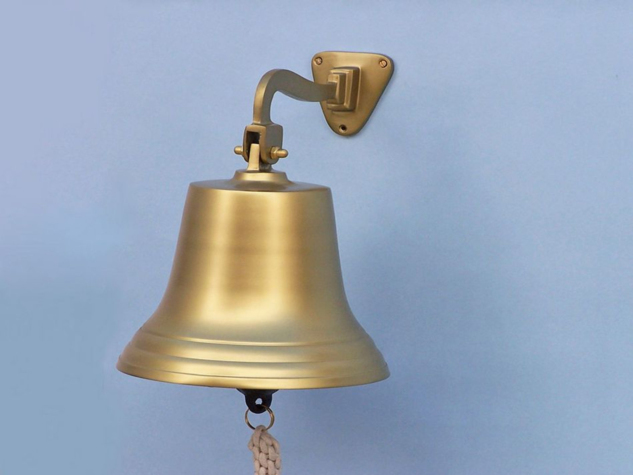 Antique Brass Hanging Ship's Bell 15"