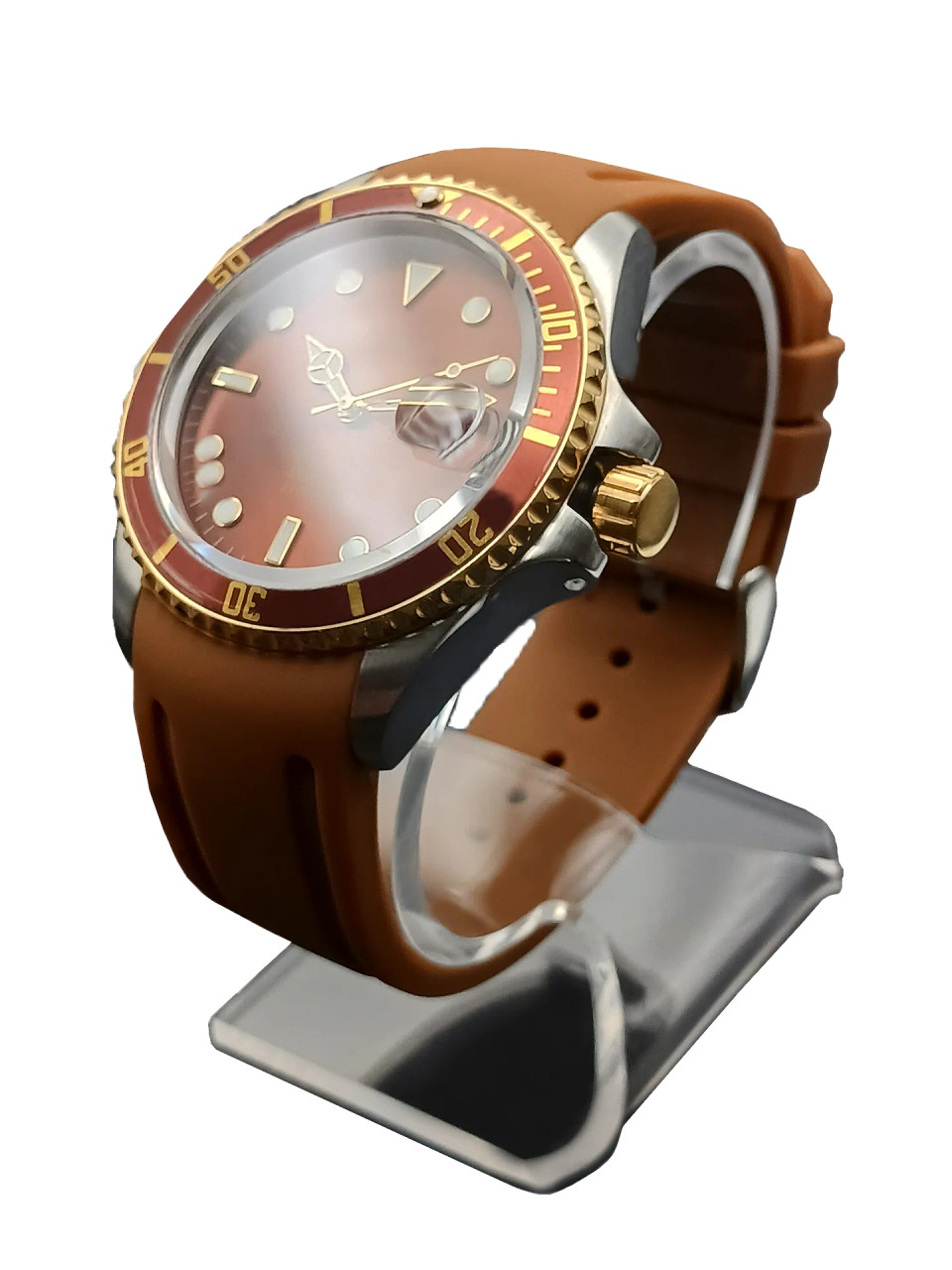 Del Mar Men's Automatic Watch Bronze Dial & Brown Strap