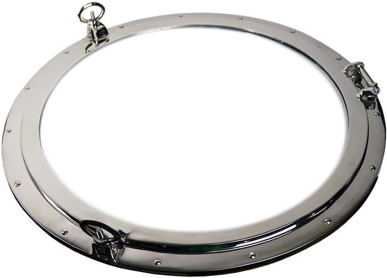 Deluxe  Chrome Plated Decorative Porthole Mirror 30"