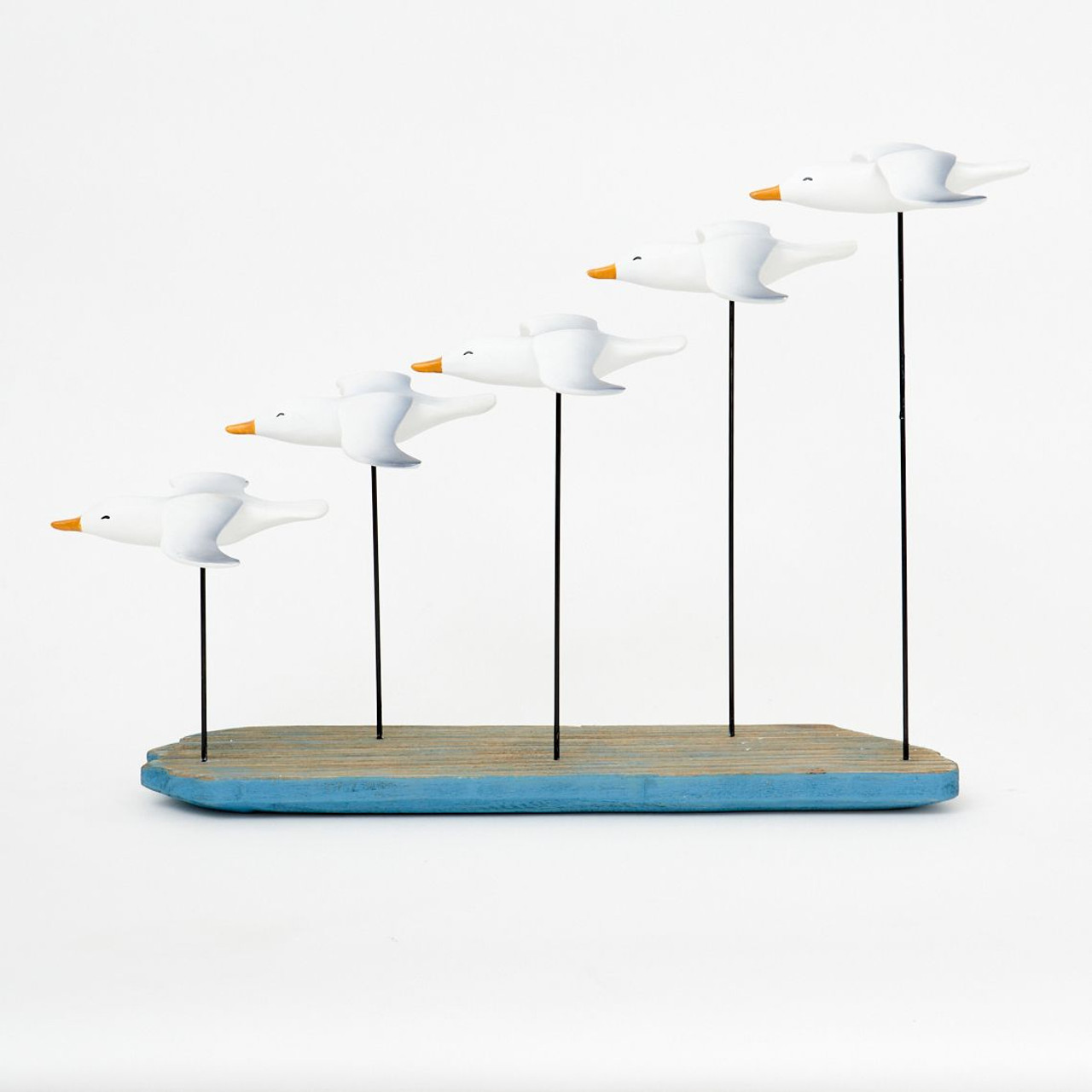 Seagulls Flying - Wood Base