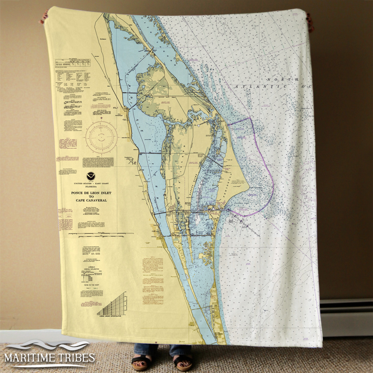 Nautical Chart Blanket –  Southern Cape Canaveral, FL