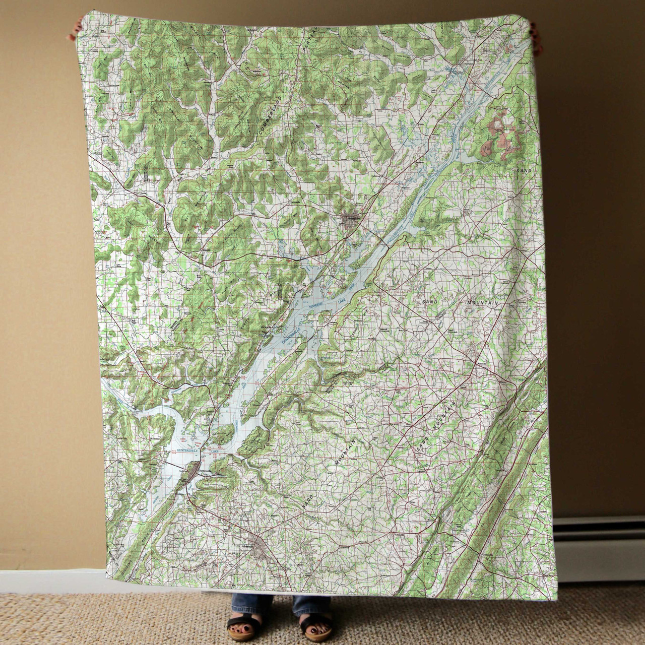 Nautical Chart Blanket – Guntersville Lake, AL