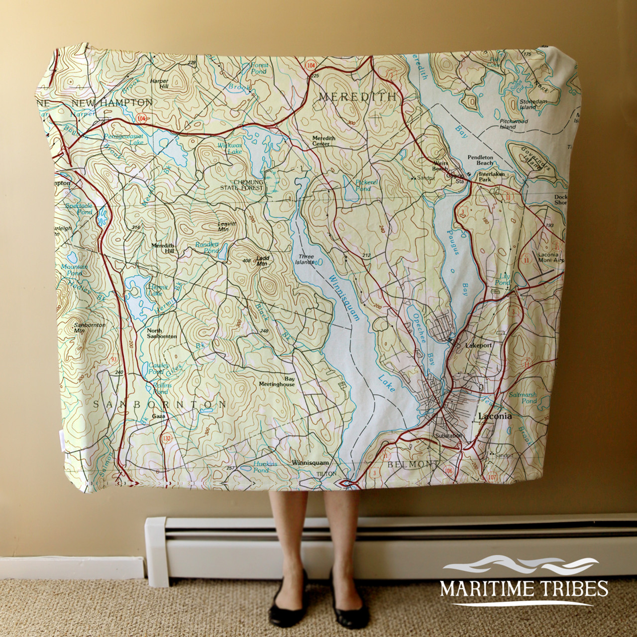  Nautical Chart Blanket – Lake Winnisquam, NH