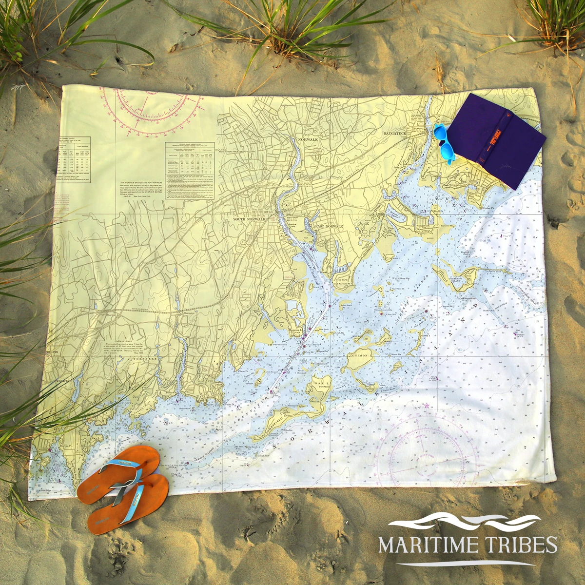 Nautical Chart Blanket Norwalk Islands, CT