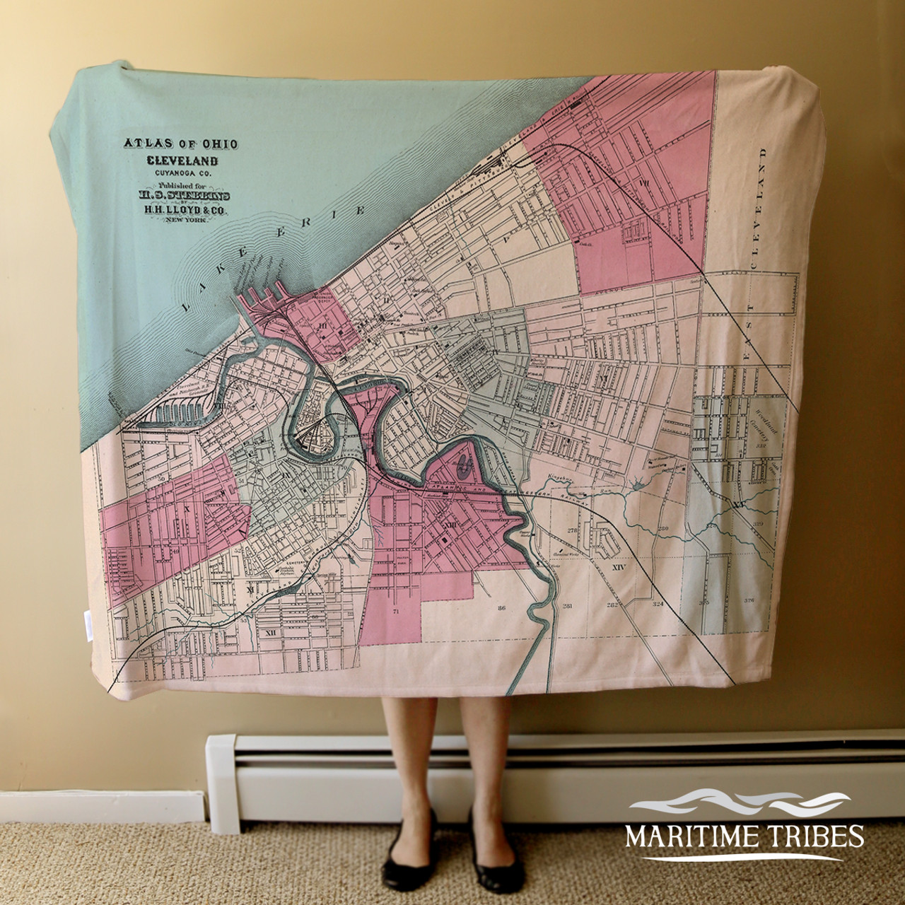 Nautical Chart Blanket - Cleveland, OH