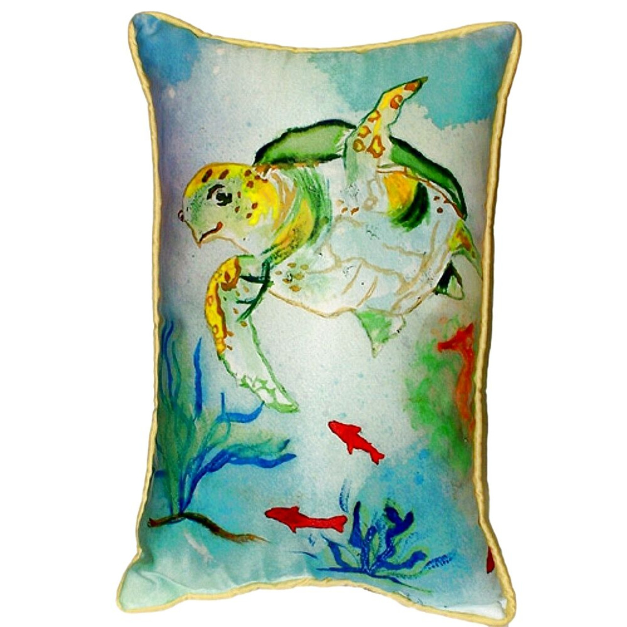 Betsy's Sea Turtle Large Pillow -  16x20 