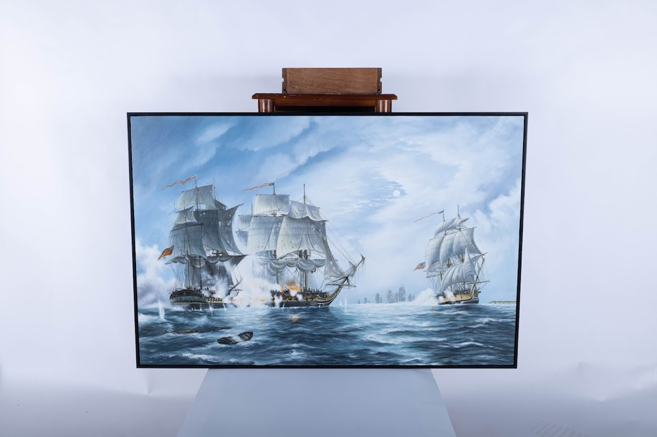 Nautical Canvas Print - John Paul Jones and The Battle of Flamborough Head - Lifestyle 1