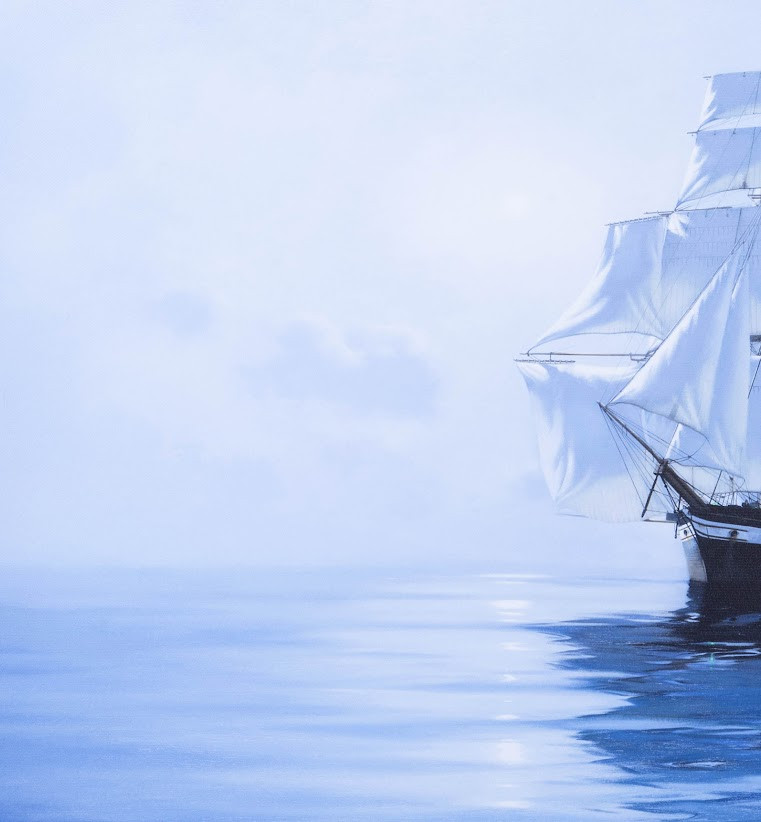 Nautical Canvas Print Moonlight's Reflection