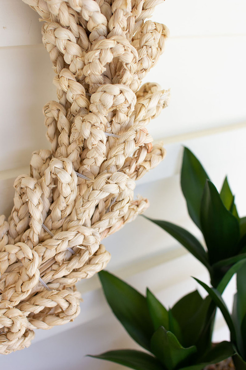 Woven Seagrass Rope Wreath - 20"