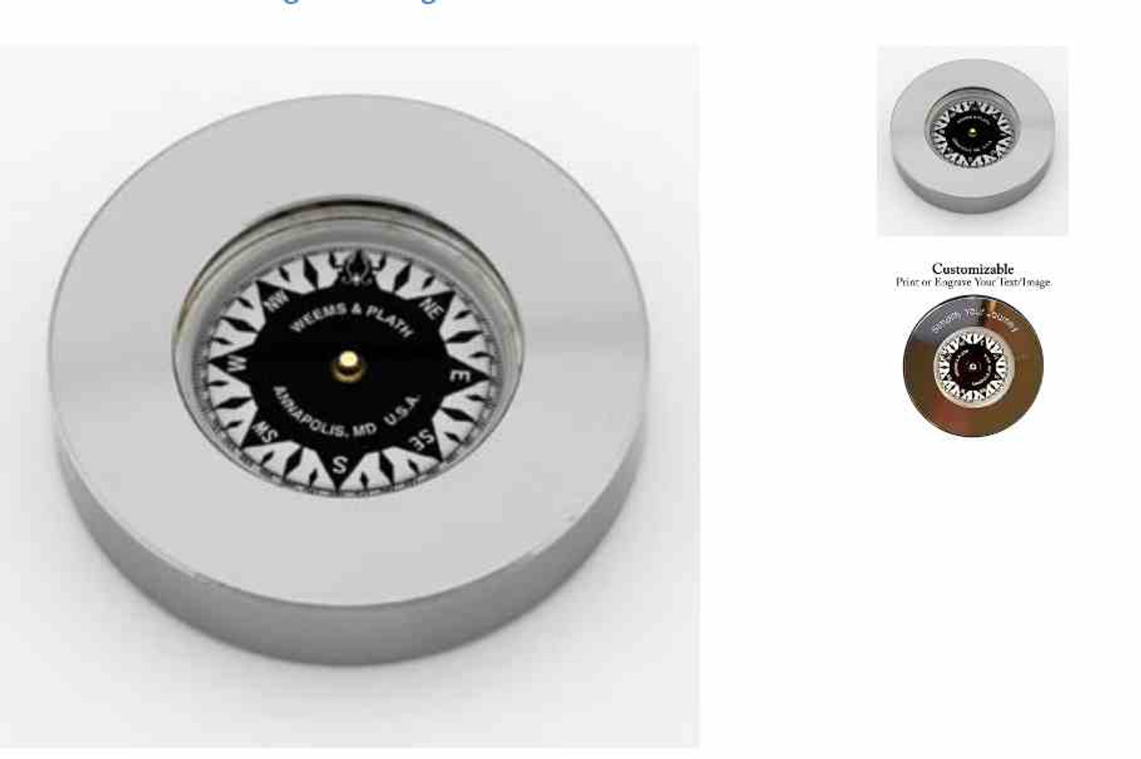 Nickel Plated Compass Chart Weight