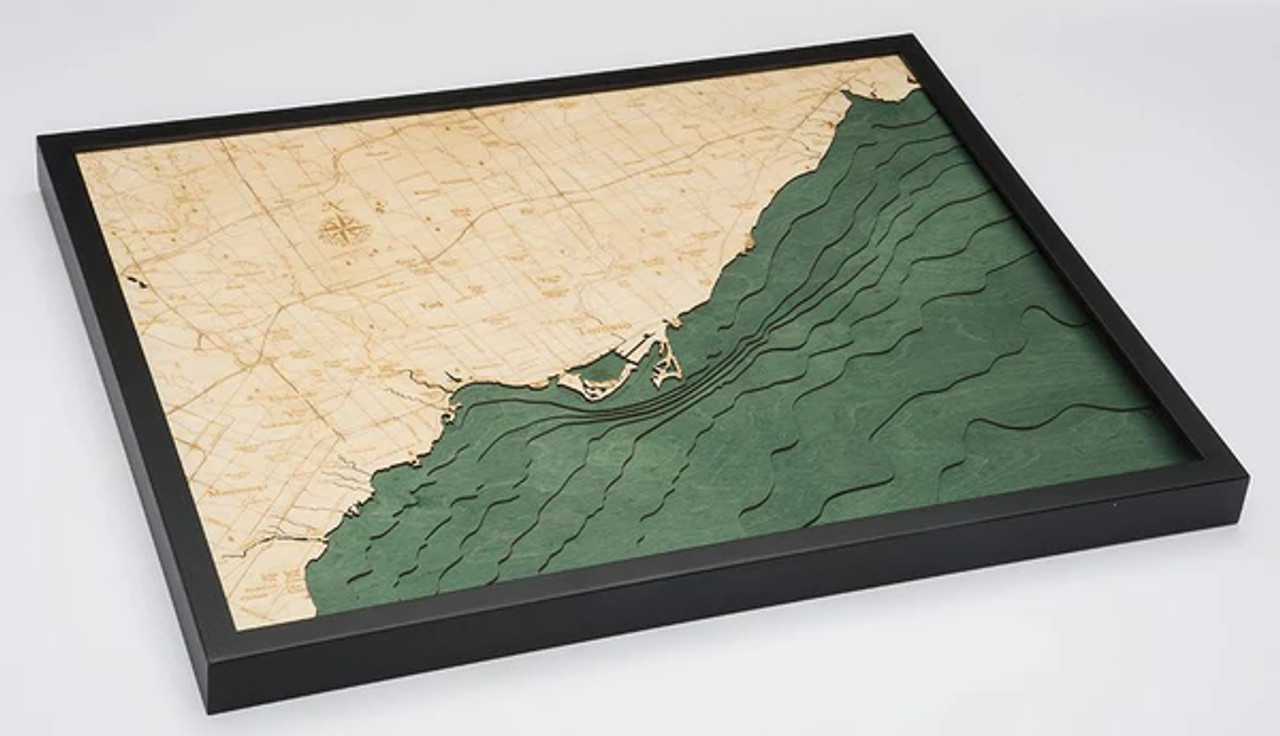 Toronto -  3D Nautical Wood Chart