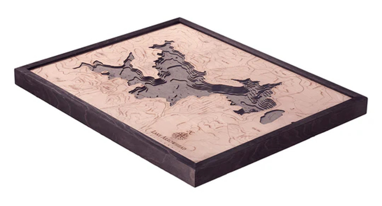 Lake Arrowhead, California - 3D Nautical Wood Chart