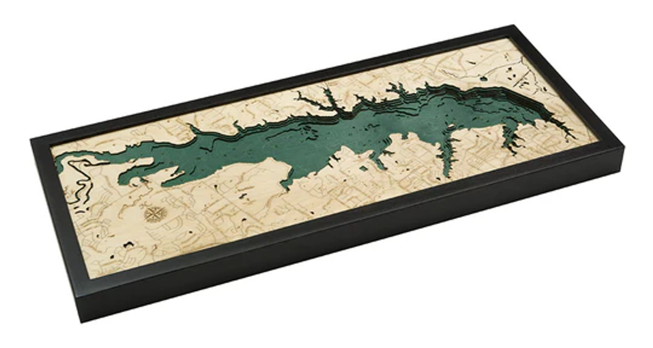 Grapevine Lake, Texas - 3D Nautical Wood Chart