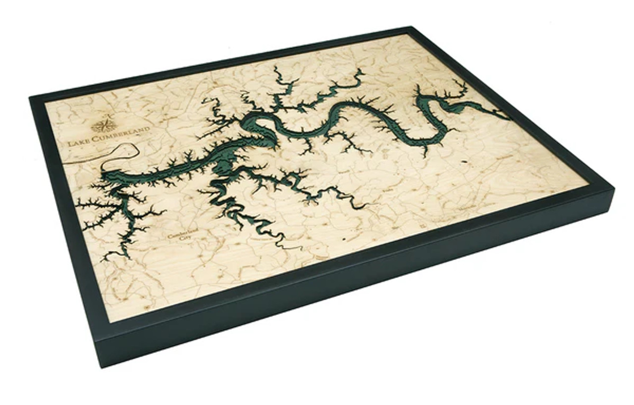 Lake Cumberland, Kentucky - 3D Nautical Wood Chart