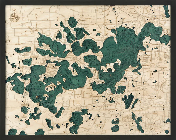 Everything Nautical Lake Minnetonka Wood Chart