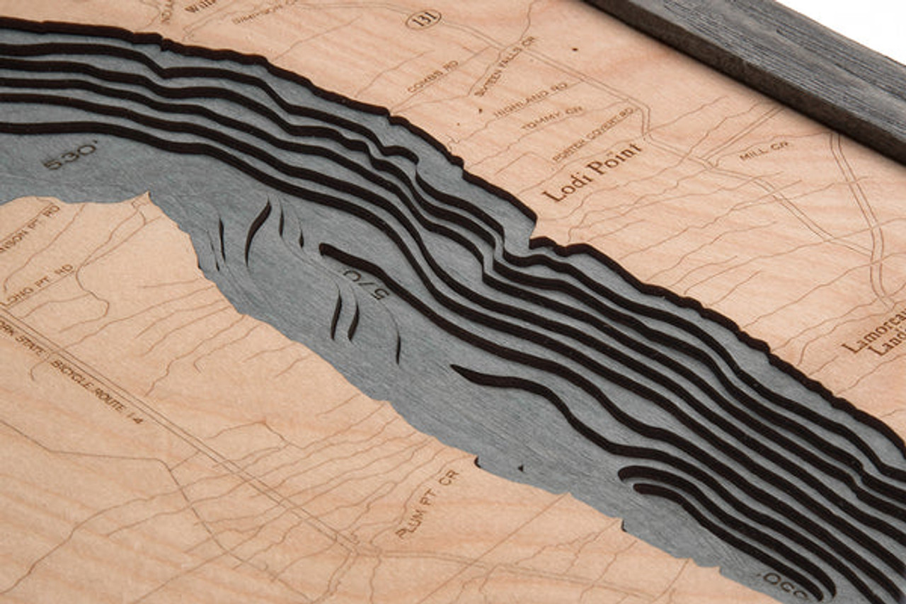 Seneca Lake, New York - 3D Nautical Wood Chart