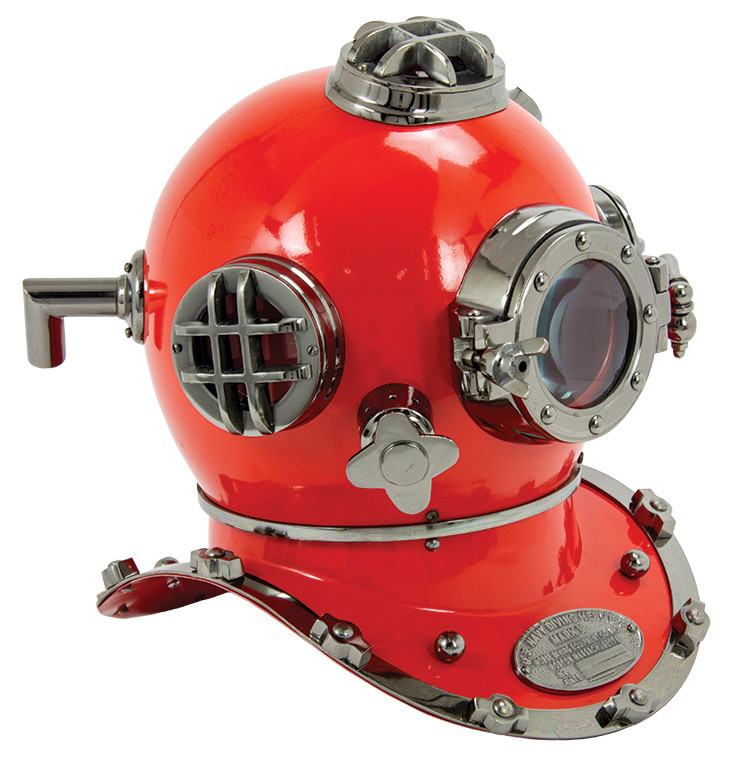 Mark V Diving Helmet - Red - 17.5