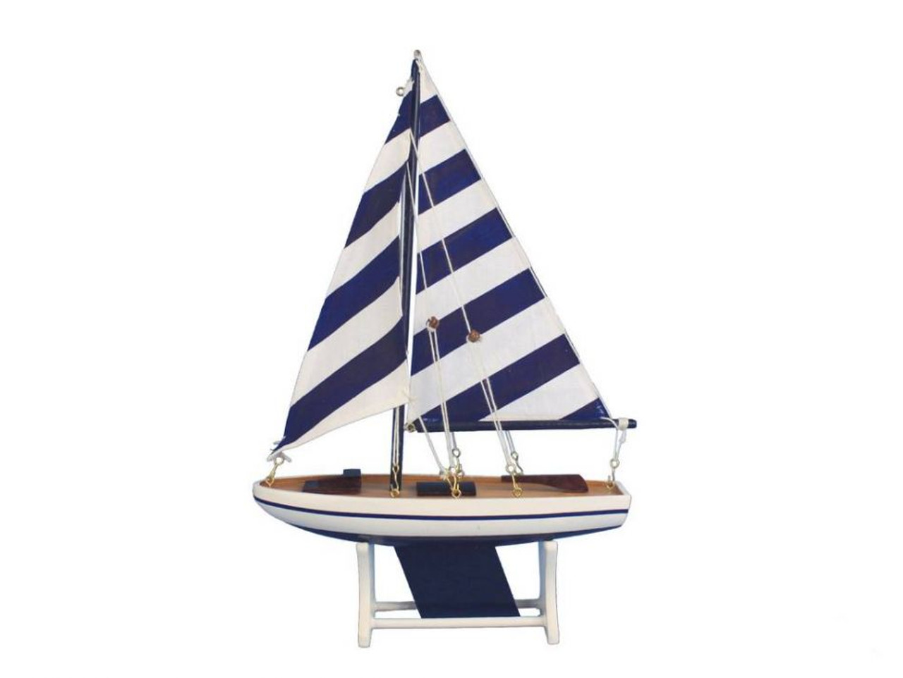 Sailboat Model with Blue Stripes 12" - Min. of 2