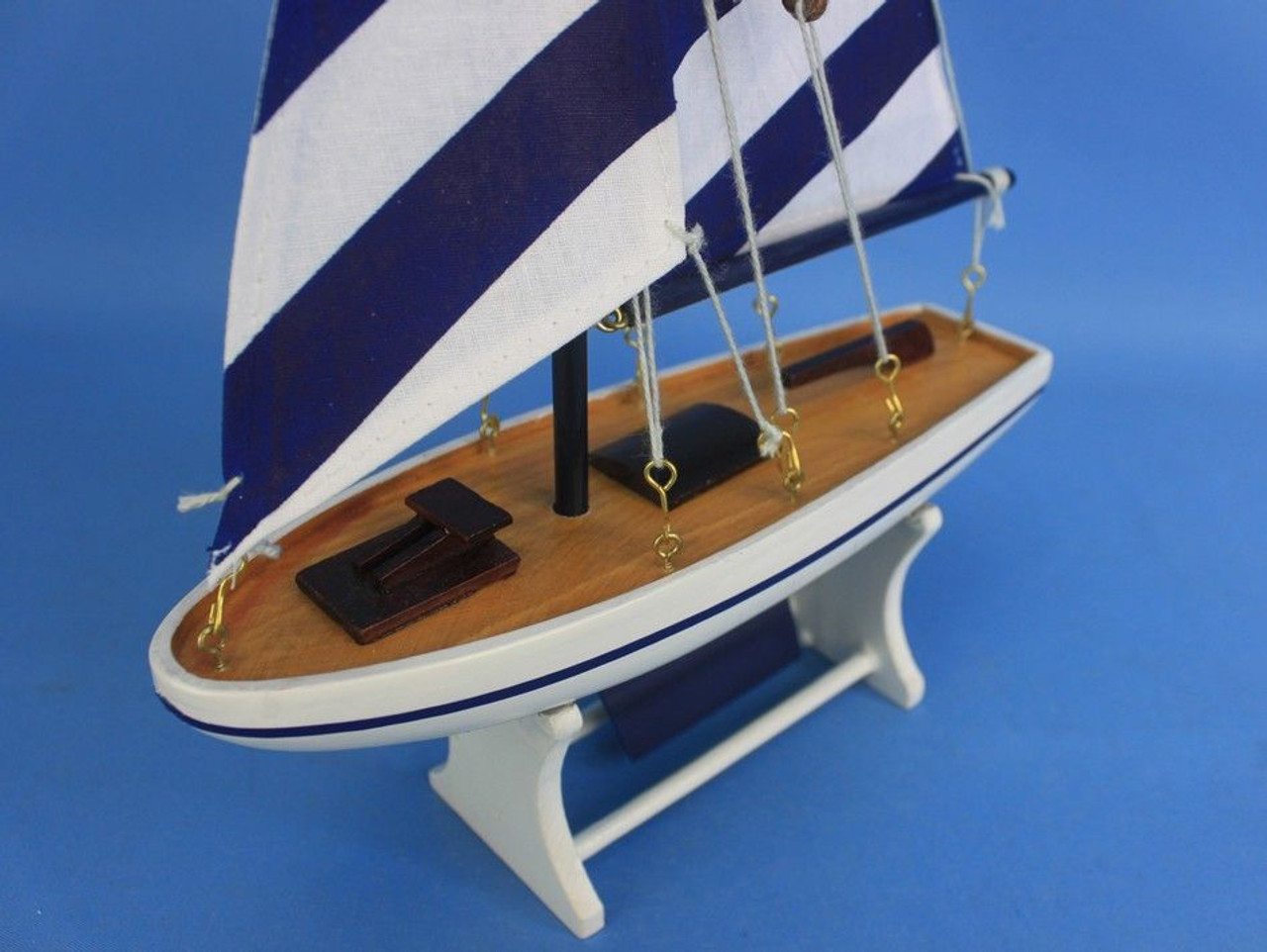 Sailboat Model with Blue Stripes 12" - Min. of 2